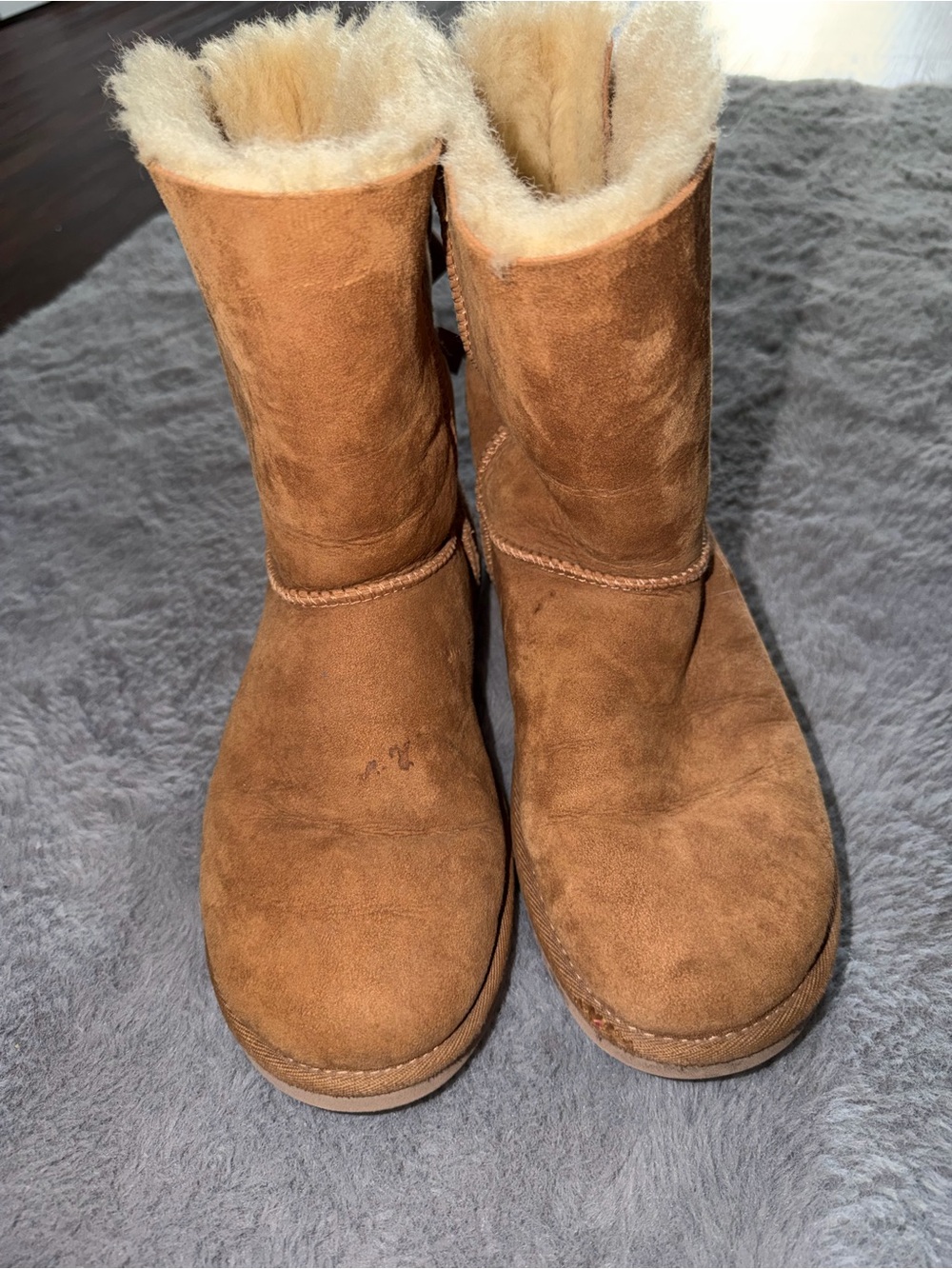 Chestnut UGG Bailey Bow Boots